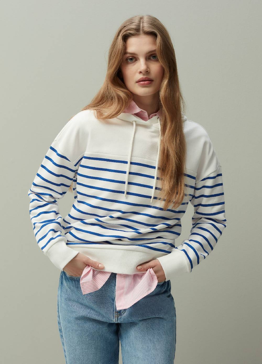 Ovs Felpa con cappuccio fantasia a righe 50% di sconto per tempo limitato