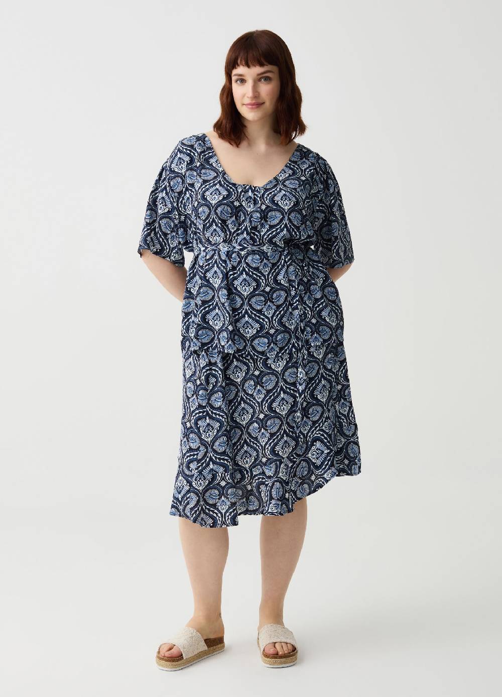 Ovs Blusa in viscosa fantasia boho Curvy Qualità Garantita