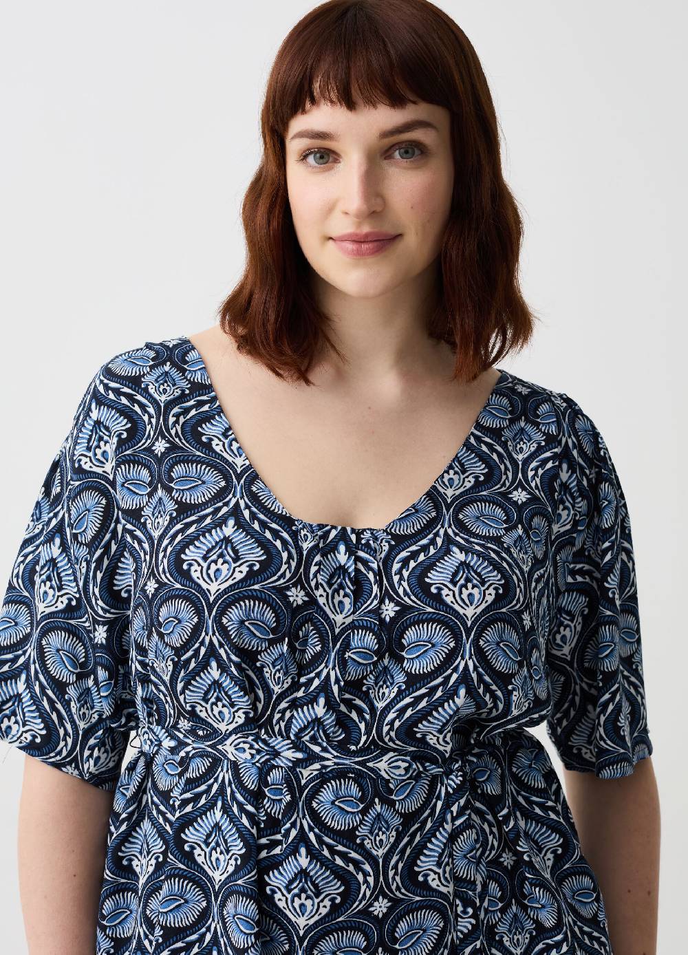 Ovs Blusa in viscosa fantasia boho Curvy Qualità Garantita