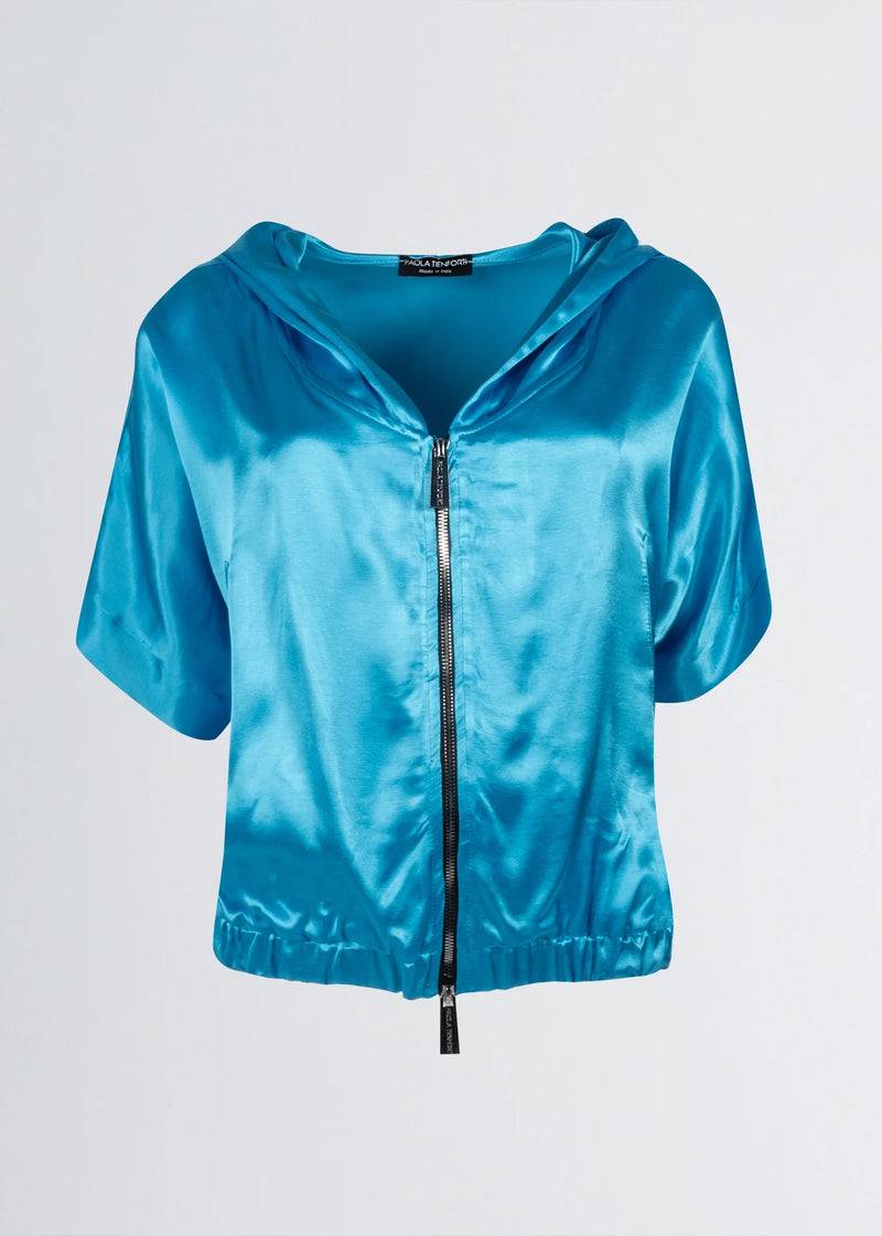 Paola T. Bomber in raso di viscosa Nuovo