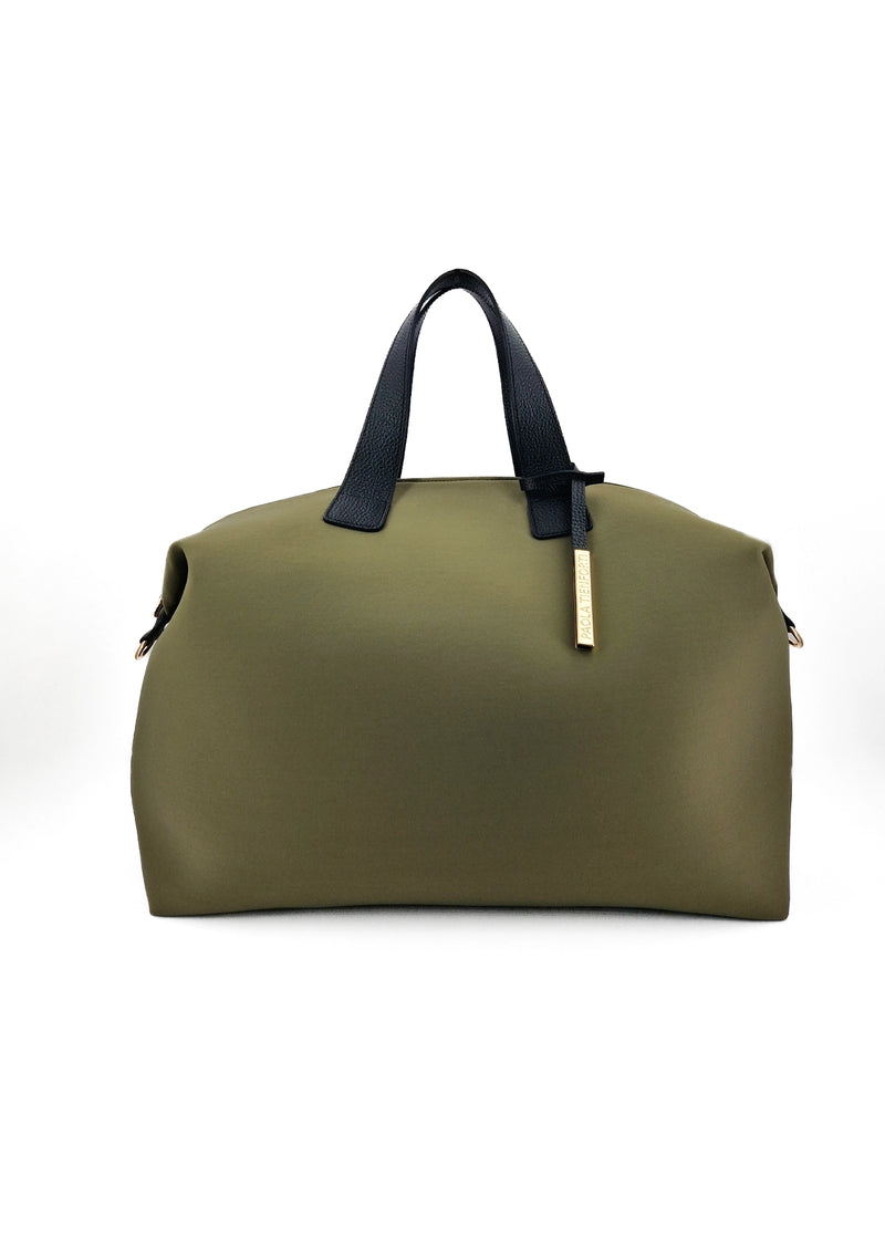 Paola T. Bauletto large in neoprene con dettagli oro Negozi Online