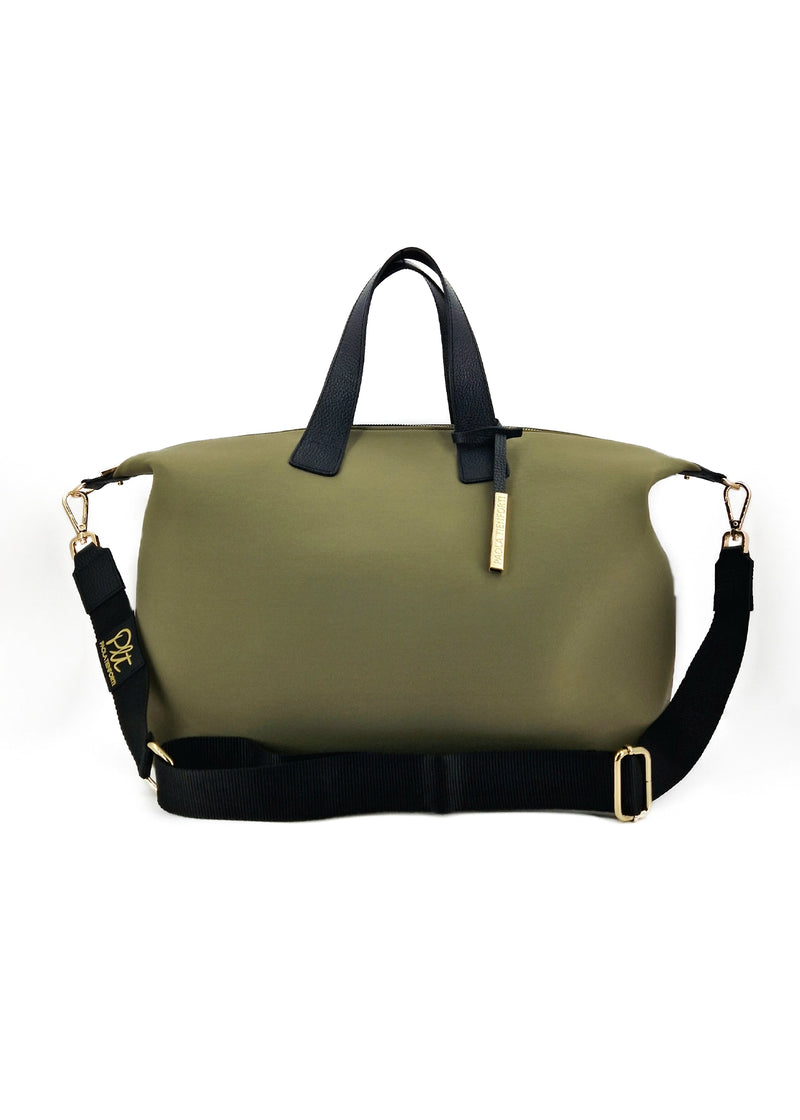 Paola T. Bauletto large in neoprene con dettagli oro Negozi Online