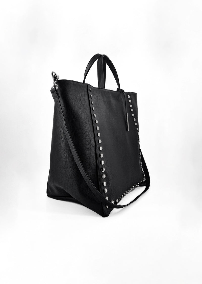 Paola T. Shopper con rivetti e pendente argento Outlet