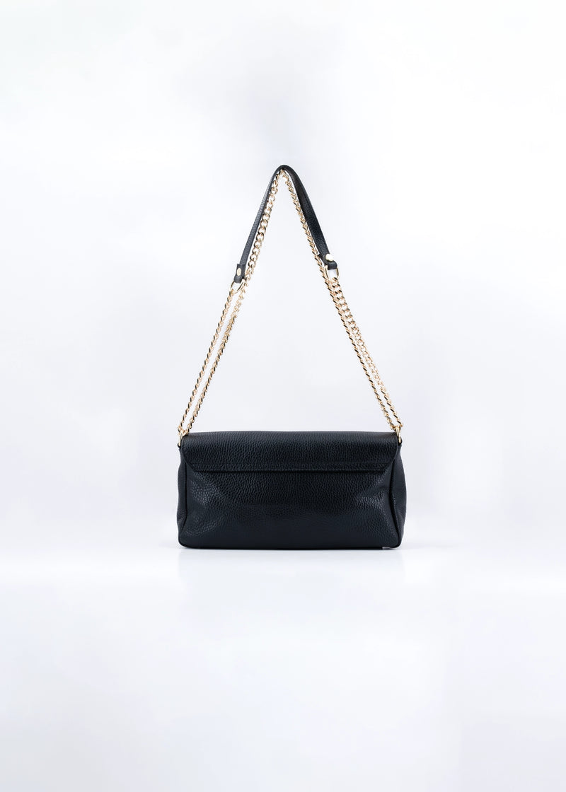 Paola T. Baguette medium in pelle morbida con dettagli oro Saldi