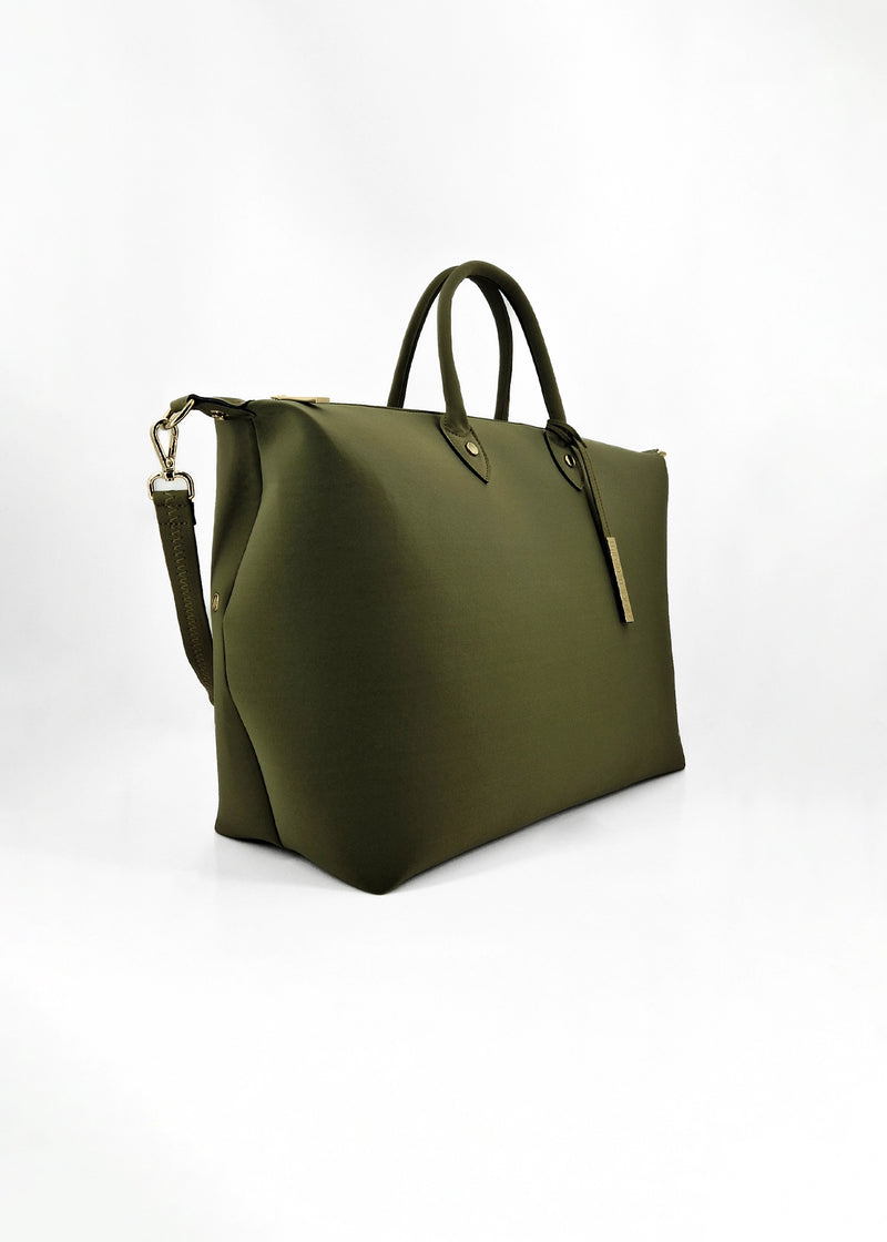 Paola T. Bauletto large in neoprene con dettagli oro In Saldo