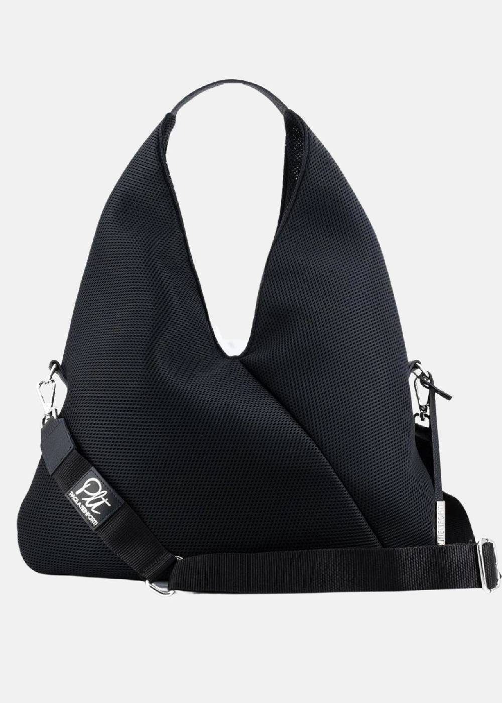 Paola T. Sacca hobo in traforato con dettagli argento Italy