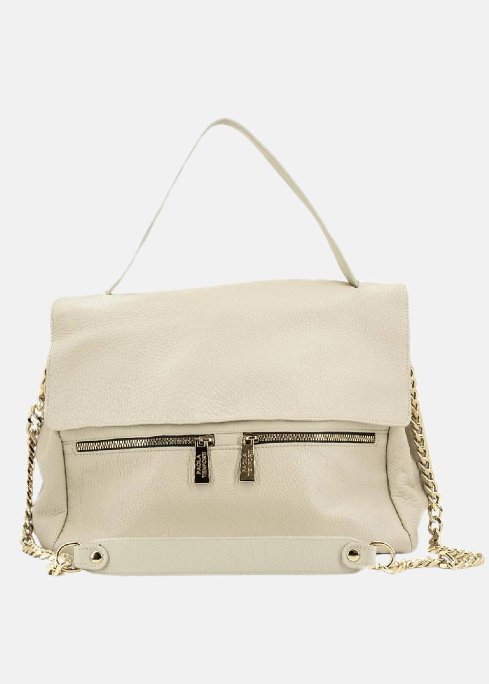Paola T. Shopper medium in pelle morbida con dettagli oro Acquista Ora