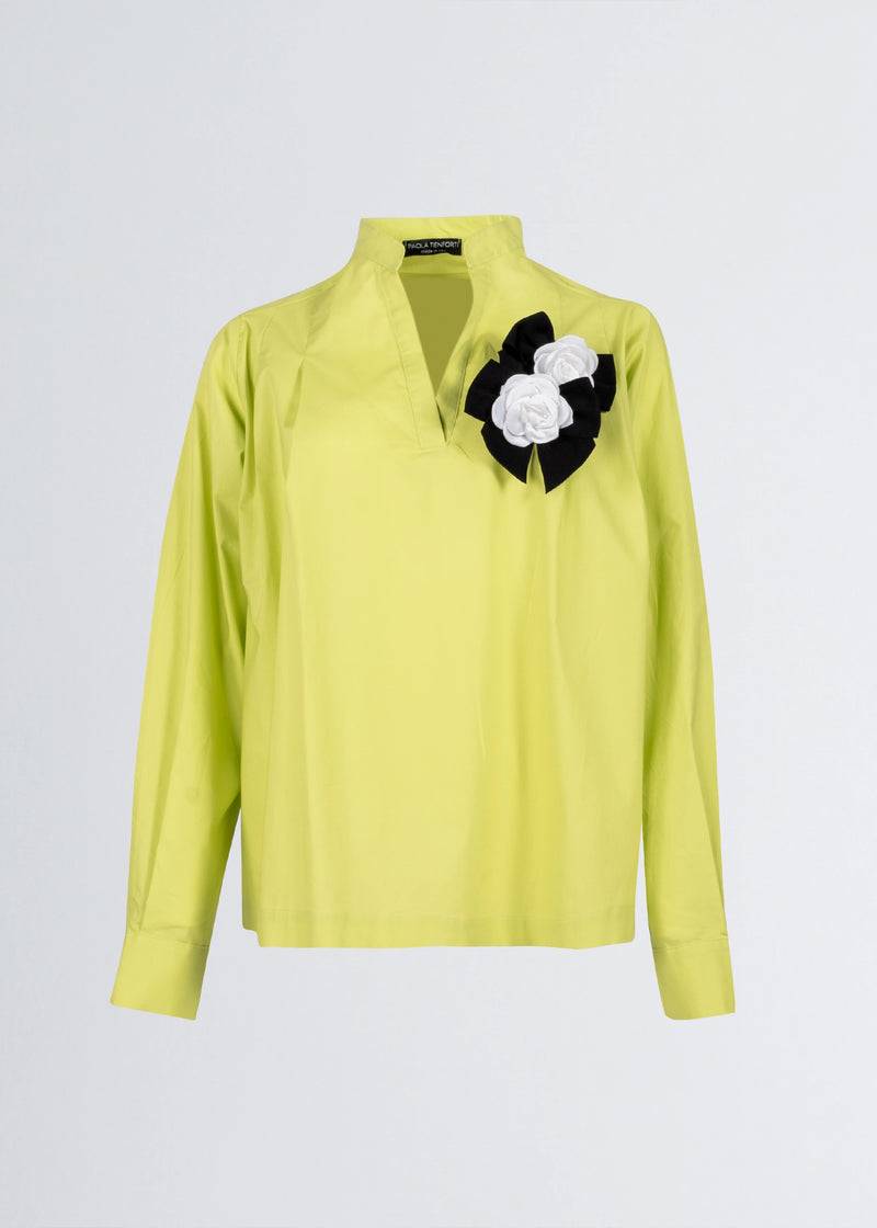 Paola T. Blusa in cotone stretch Moda