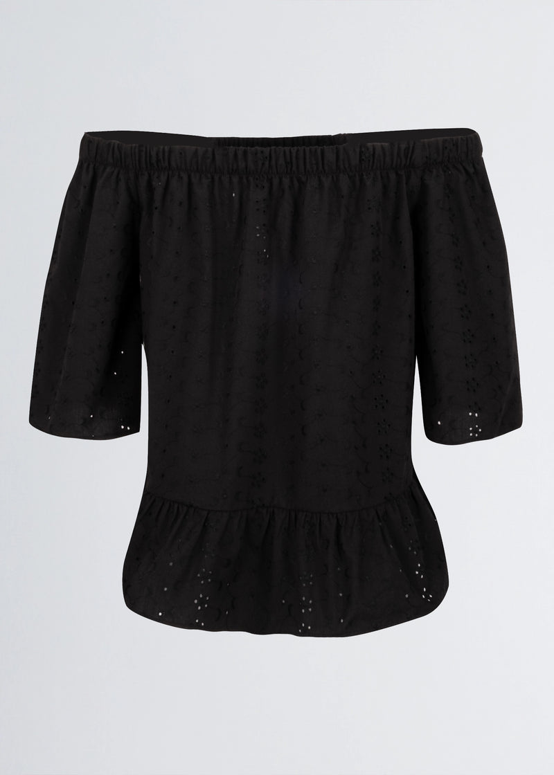Paola T. Blusa in cotone sangallo Consegna Veloce