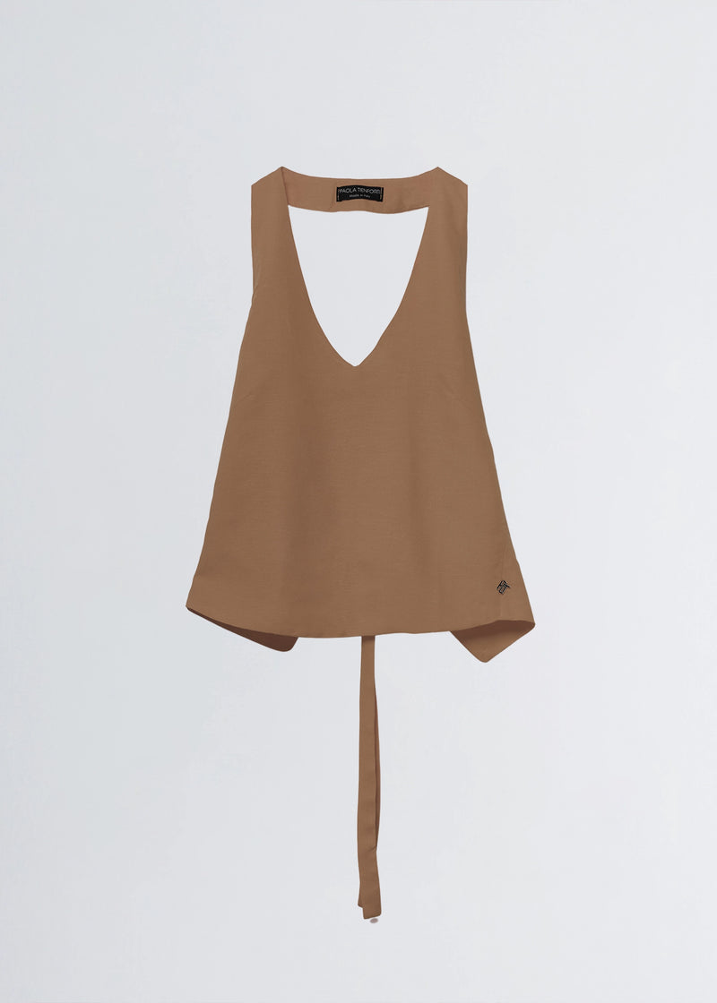 Paola T. Top in lino di viscosa Presa