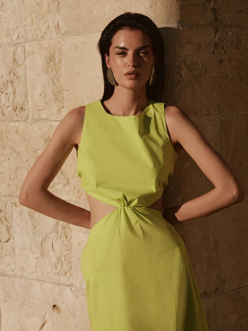 Paola T. Abito CUT-OUT in cotone stretch Offerte