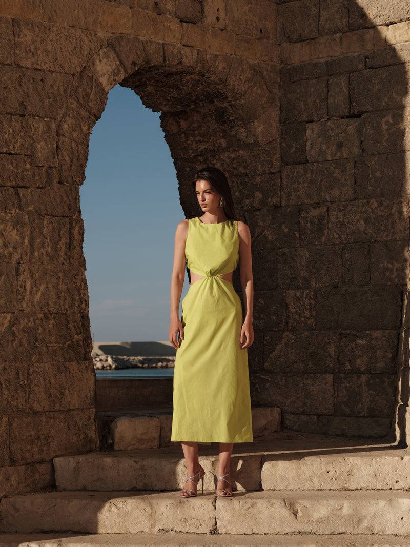 Paola T. Abito CUT-OUT in cotone stretch Offerte