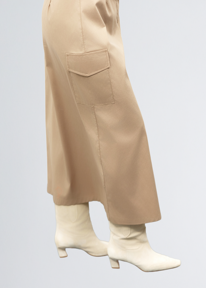 Paola T. Gonna in cotone stretch con tasconi Saldi Di Fabbrica