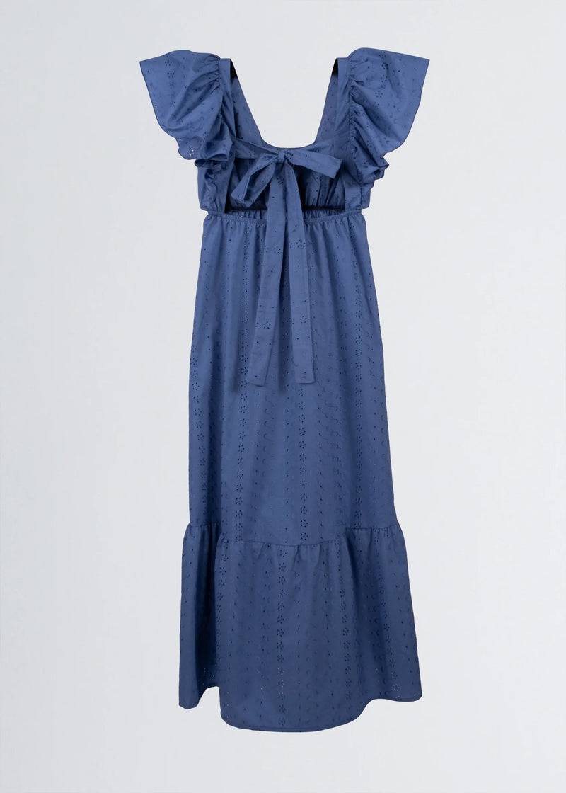 Paola T. Abito lungo in cotone sangallo Liquidazione