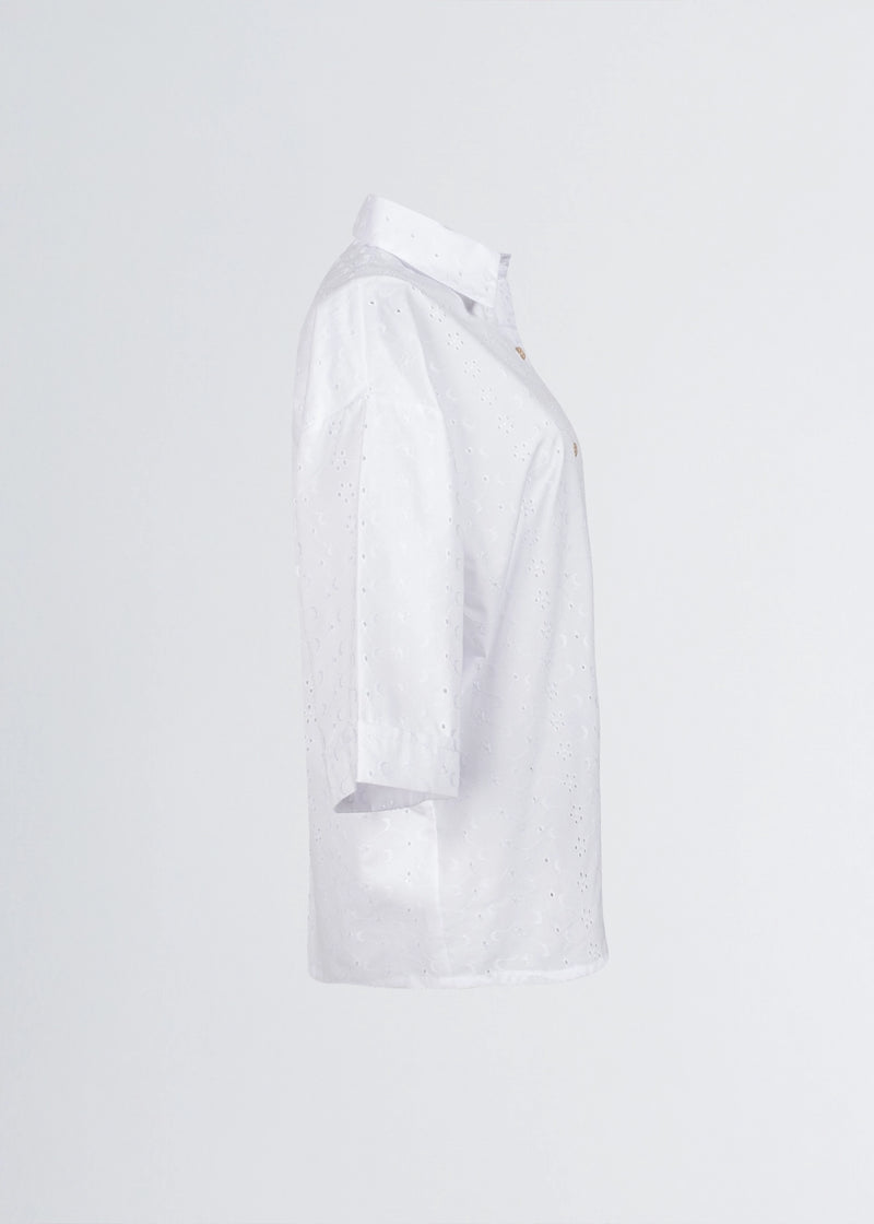 Paola T. Camicia In cotone sangallo Offerte giornaliere