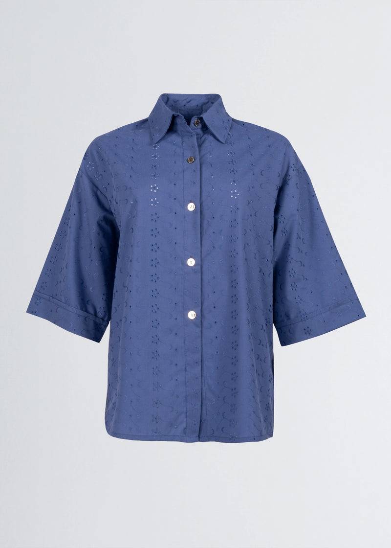 Paola T. Camicia In cotone sangallo Offerte speciali