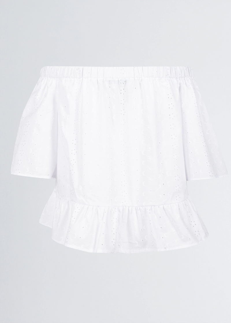 Paola T. Blusa in cotone sangallo Enormi risparmi