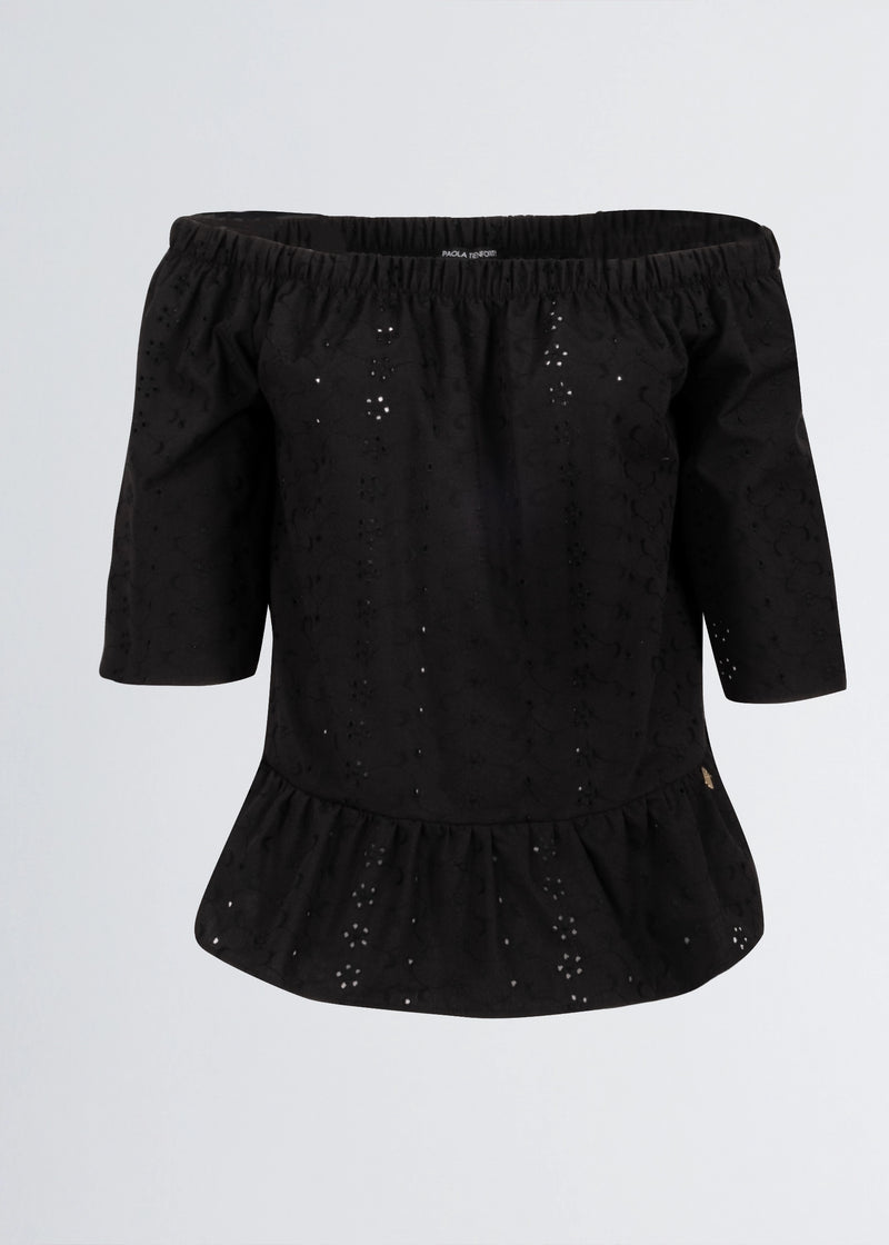 Paola T. Blusa in cotone sangallo Sconti VIP