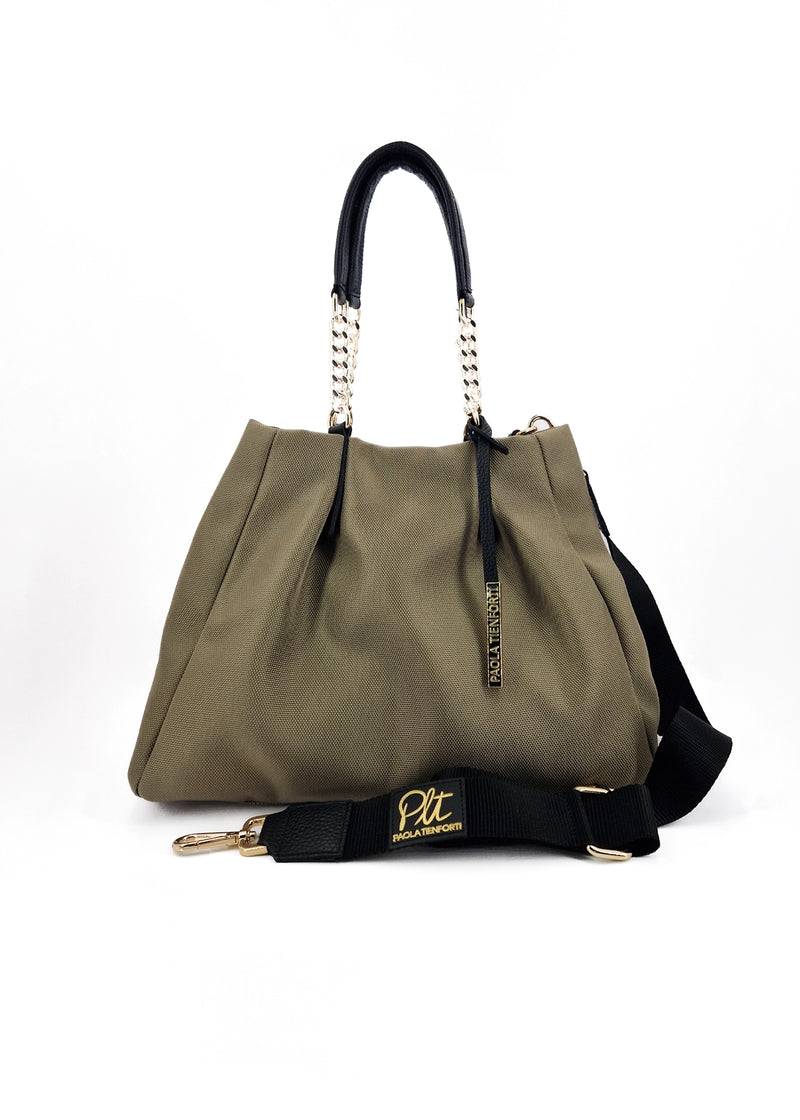 Paola T. Shopper in cordura con dettagli oro Offerta speciale della fabbrica