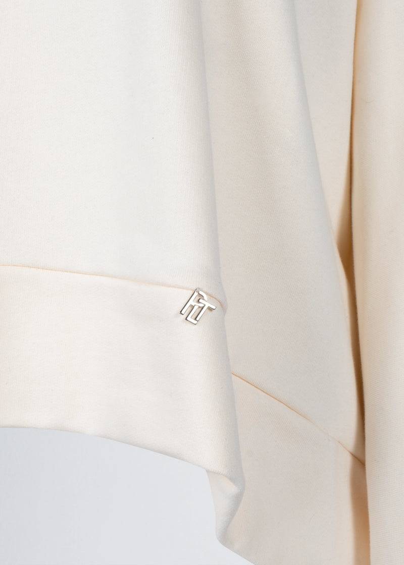Paola T. Felpa corta in cotone stretch In vendita