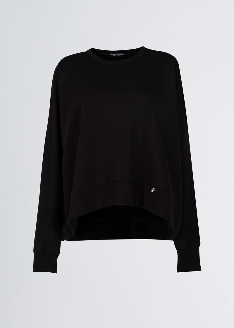 Paola T. Felpa corta in cotone stretch Duty-free