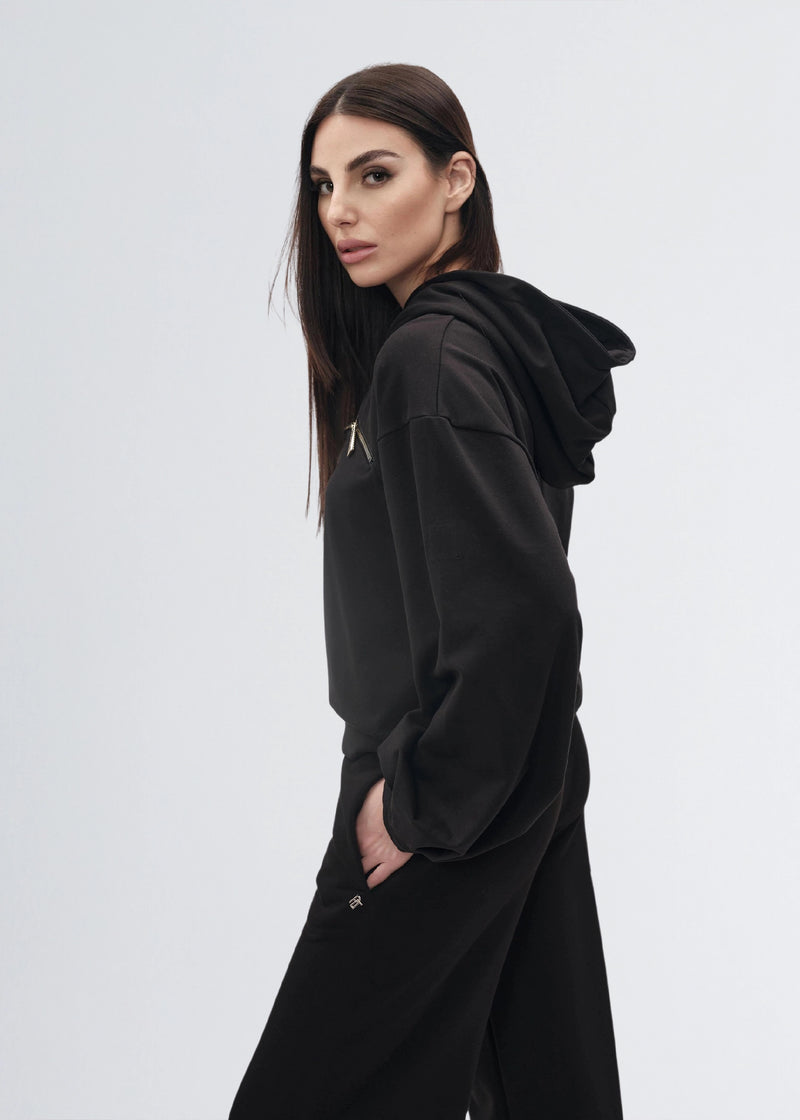 Paola T. Felpa con cappuccio e zip 50% di sconto per tempo limitato
