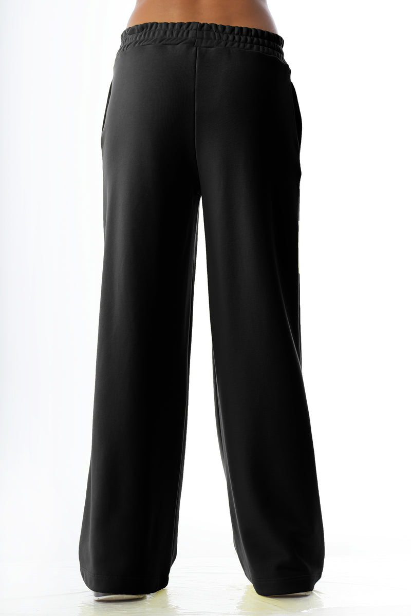 Paola T. Pantalone palazzo in cotone stretch In Linea