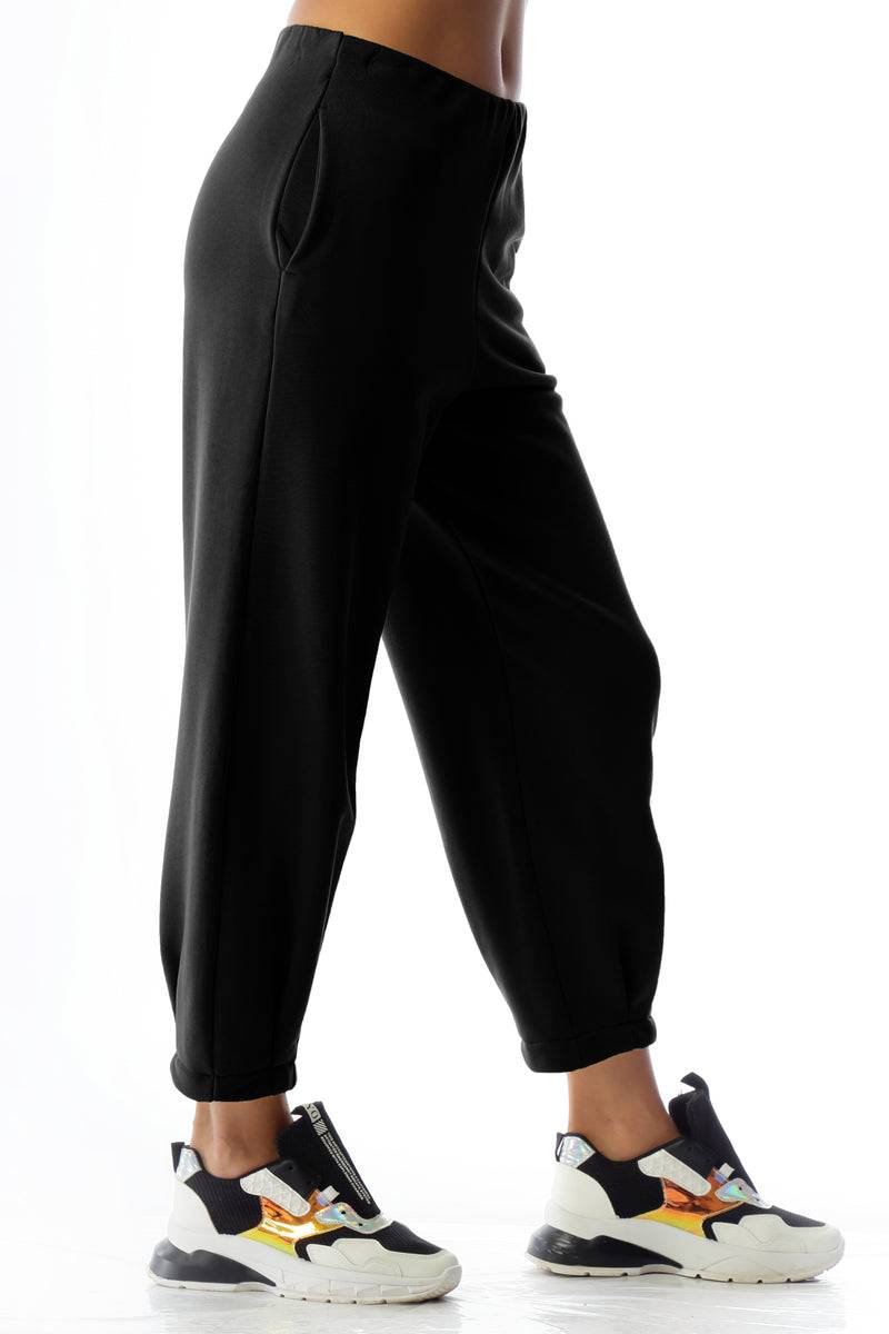 Paola T. Pantalone in cotone con pinces Qualità