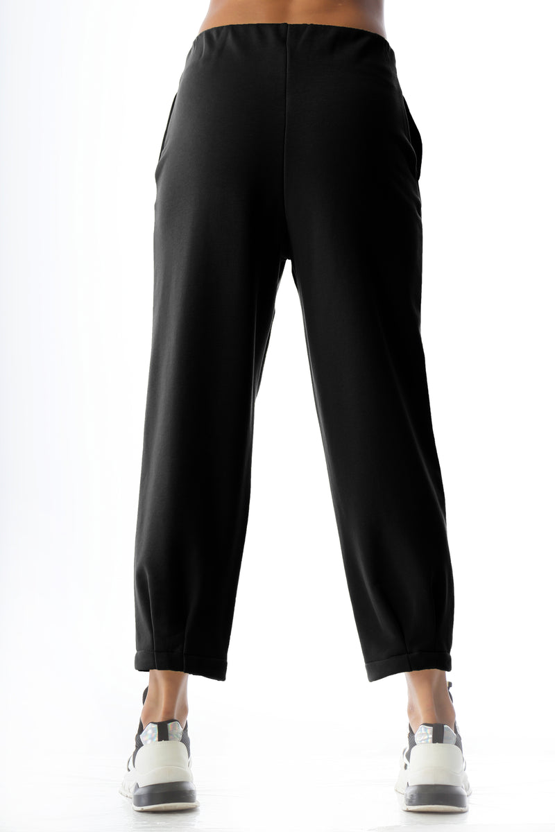Paola T. Pantalone in cotone con pinces Qualità
