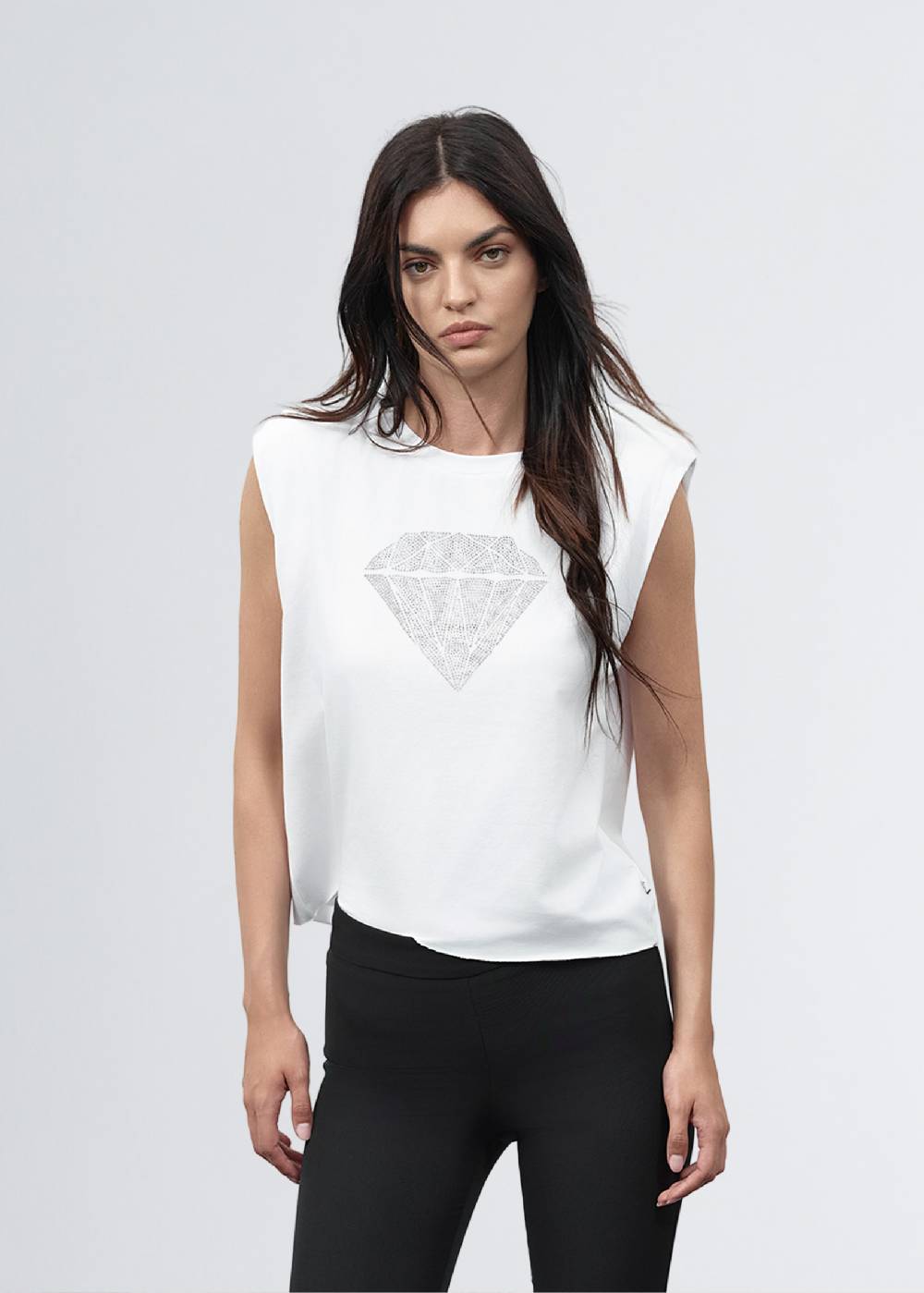 Paola T. T-shirt smanicata Diamond Spedizione gratuita