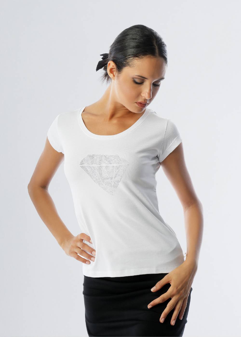 Paola T. T-shirt slim Diamond Flash Sale