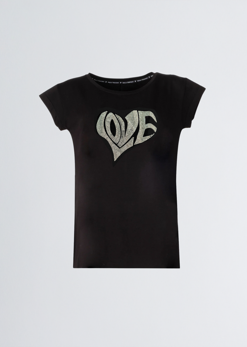 Paola T. T-shirt slim Heart Black Friday