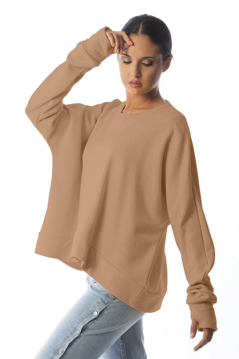 Paola T. Felpa corta in cotone stretch Liquidazione