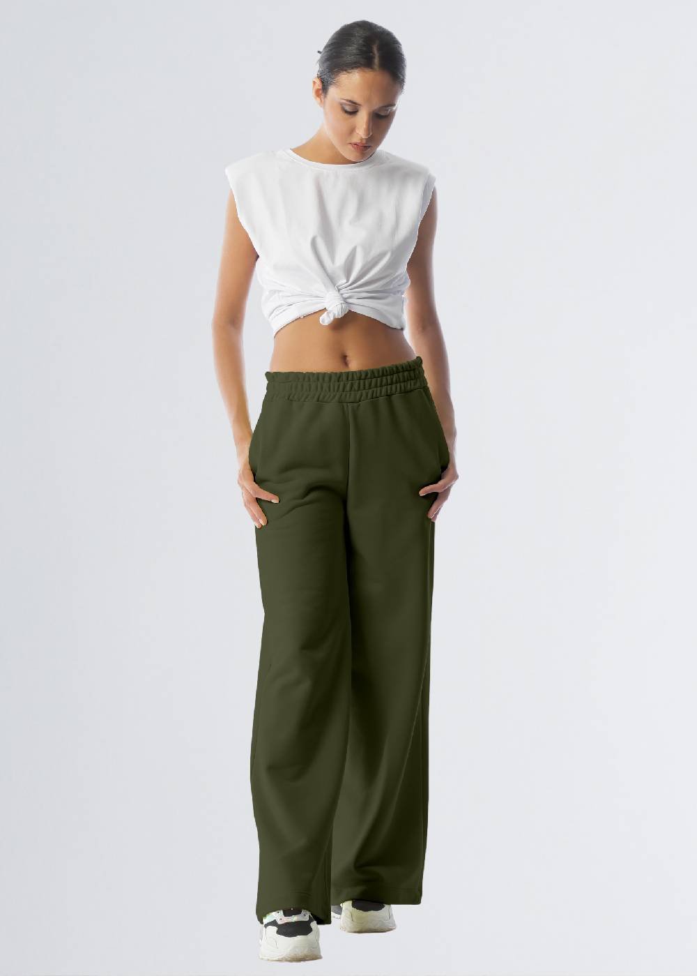 Paola T. Pantalone palazzo in cotone Super Saving Price