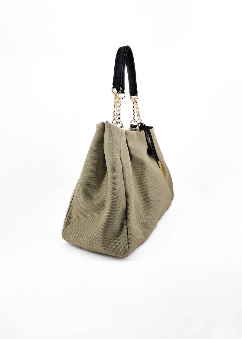 Paola T. Shopper in cordura con dettagli oro Super sconto
