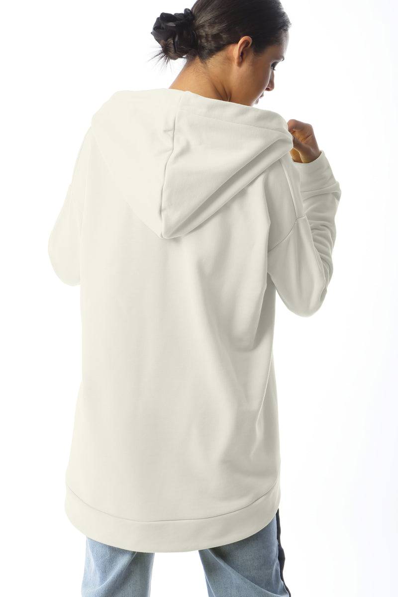 Paola T. Felpa oversize con cappuccio Black Friday Prezzi