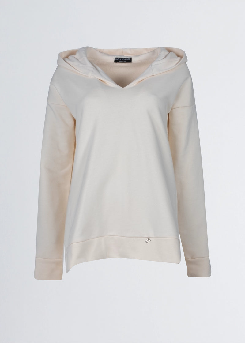 Paola T. Felpa oversize con cappuccio Black Friday Prezzi