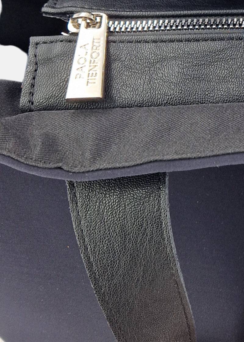 Paola T. Shopper in neoprene con pendente argento Nuovo
