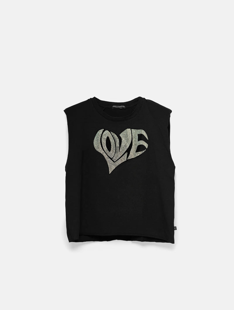 Paola T. T-shirt smanicata Heart Flash Sale