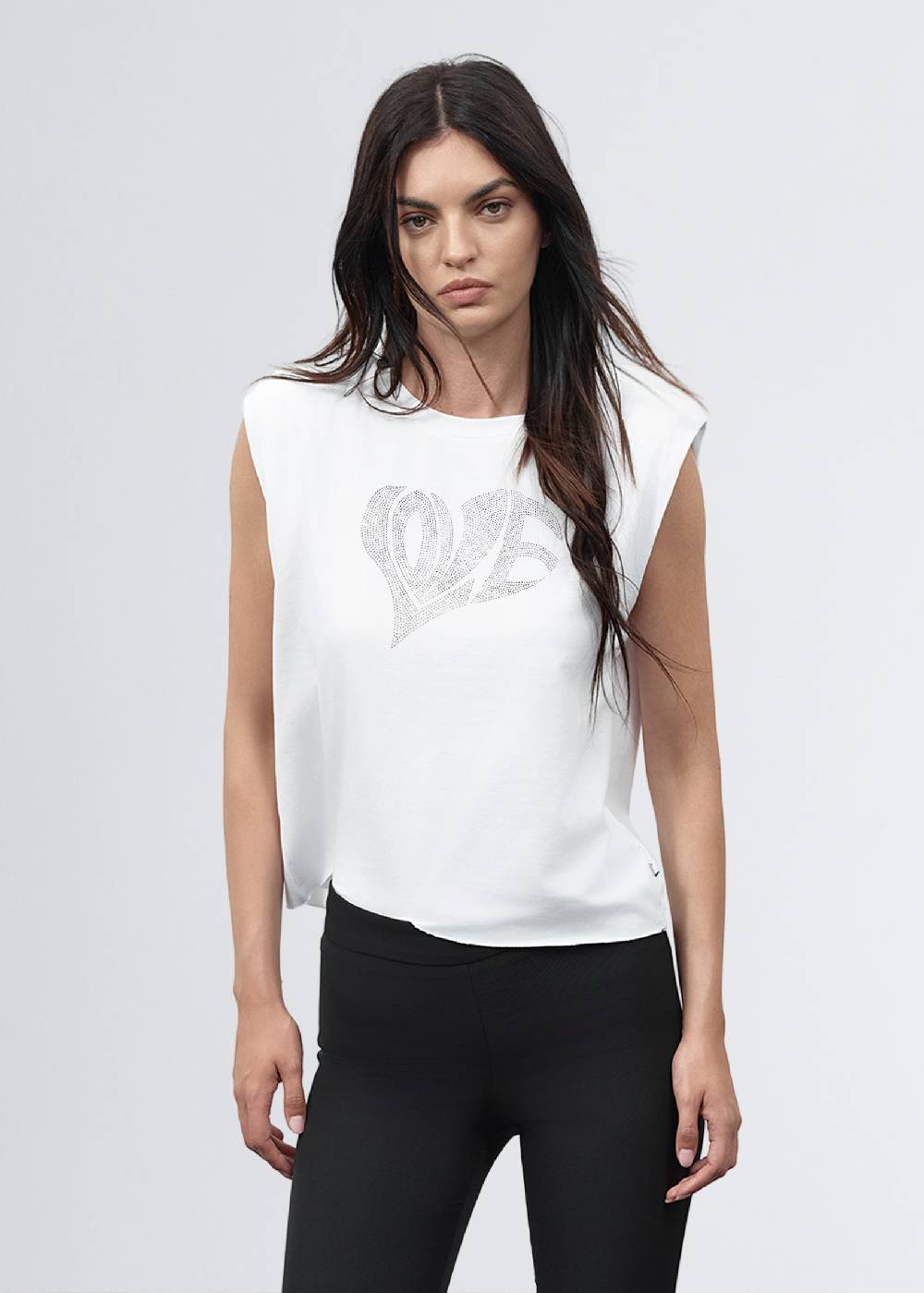 Paola T. T-shirt smanicata Heart Fornitura limitata