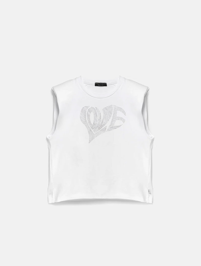 Paola T. T-shirt smanicata Heart Fornitura limitata
