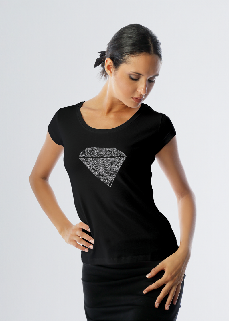 Paola T. T-shirt slim Diamond Offerta per la Festa della Mamma