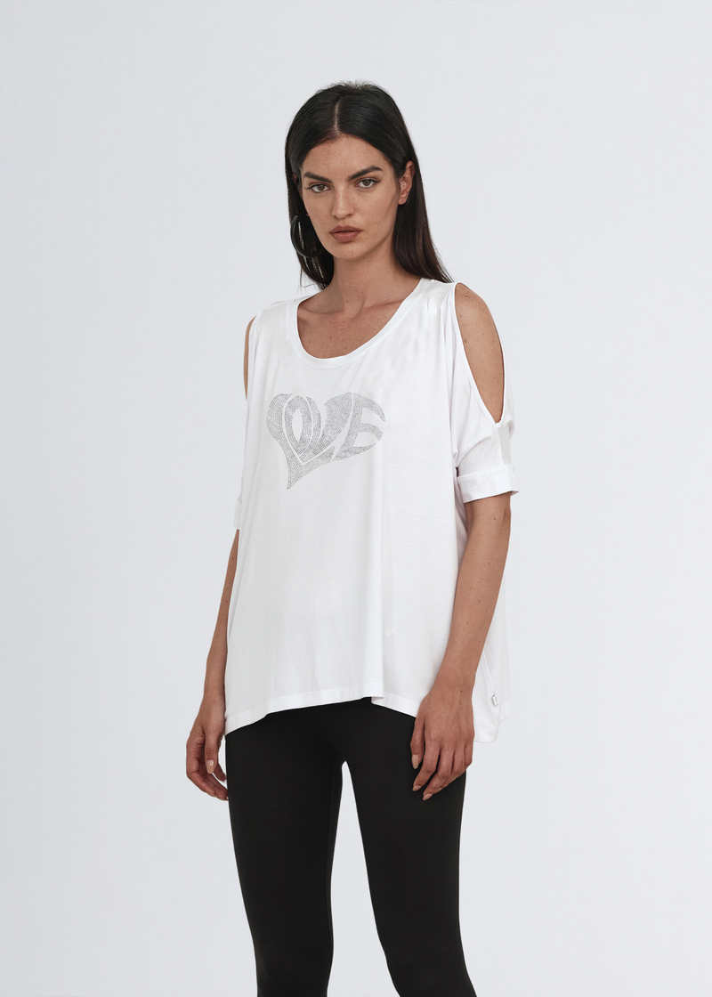 Paola T. Maglia in jersey di viscosa Heart Liquidazione