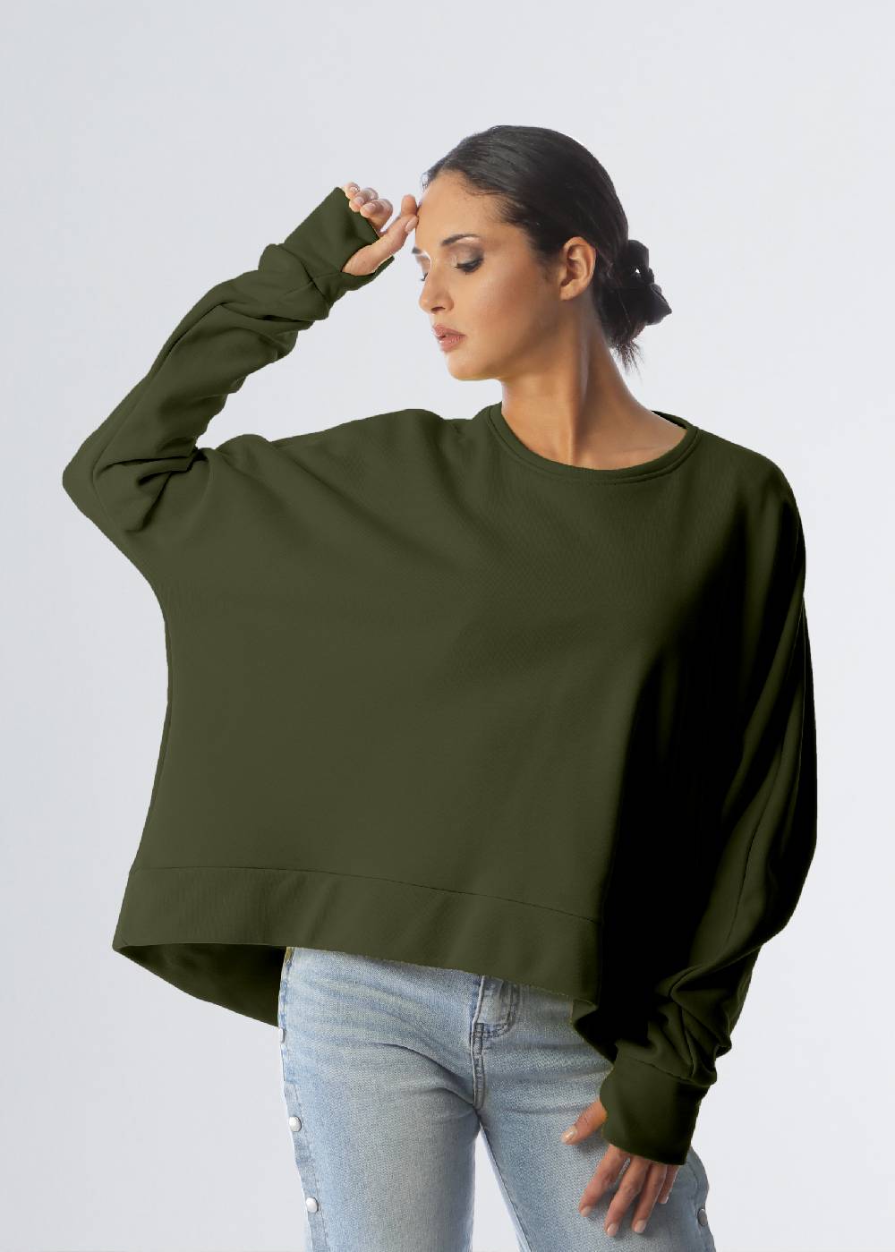 Paola T. Felpa corta in cotone stretch 2025