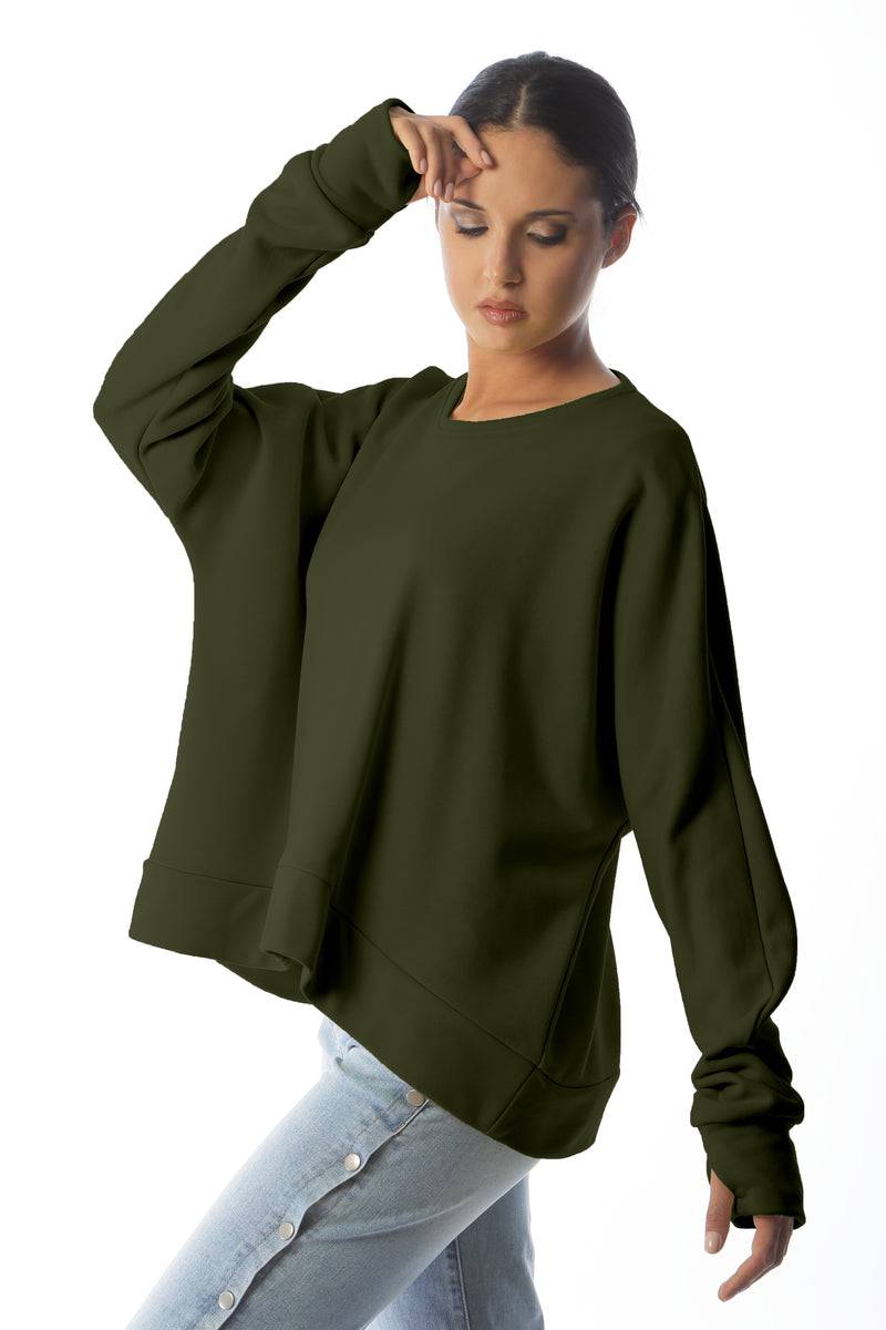 Paola T. Felpa corta in cotone stretch 2025