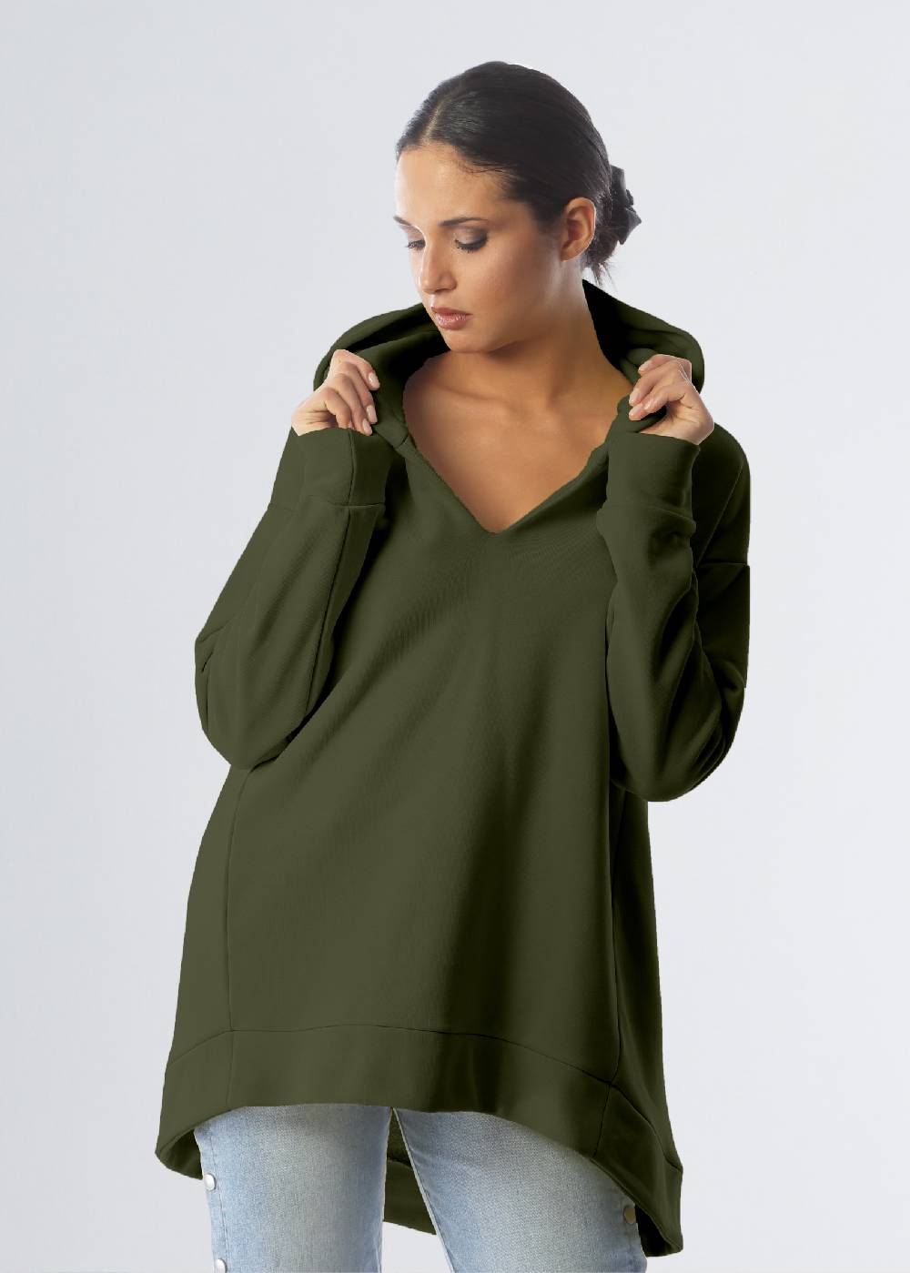 Paola T. Felpa oversize con cappuccio Italia