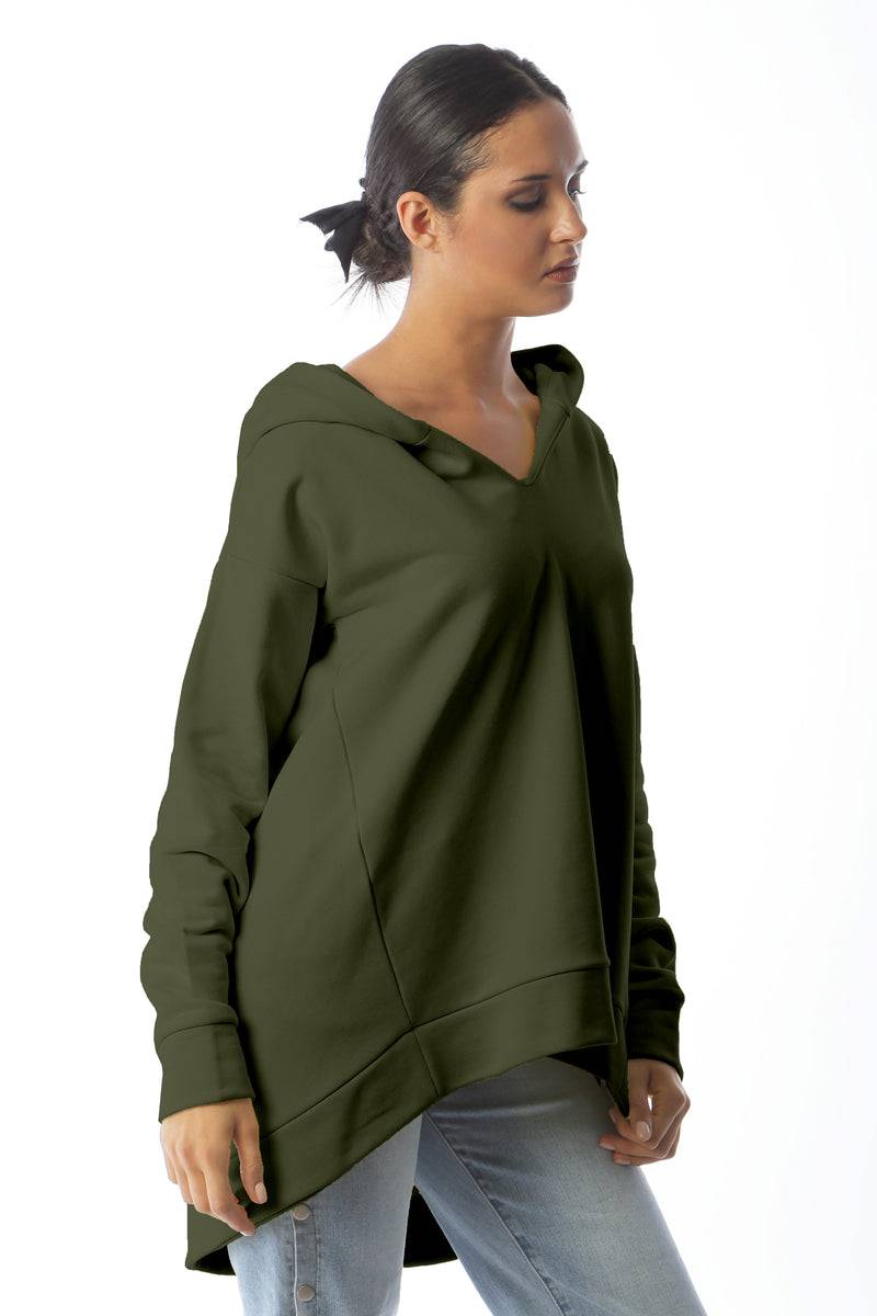 Paola T. Felpa oversize con cappuccio Italia