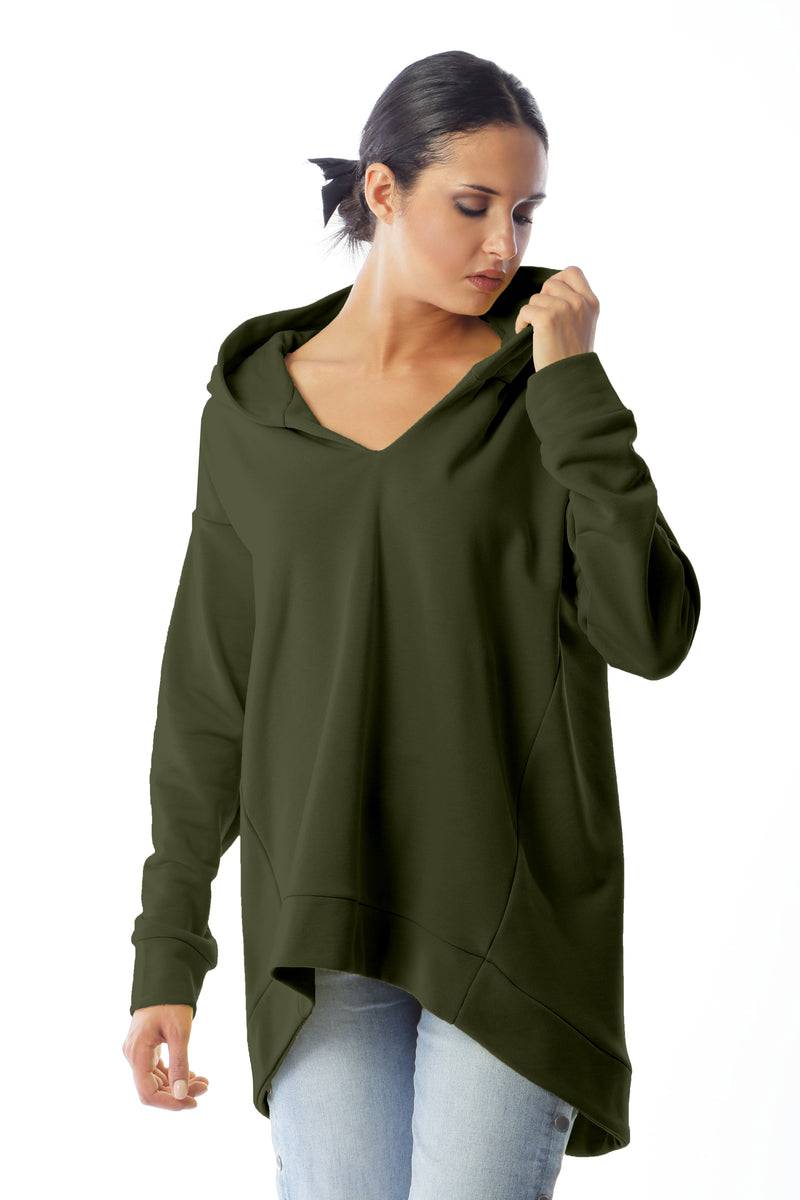 Paola T. Felpa oversize con cappuccio Italia