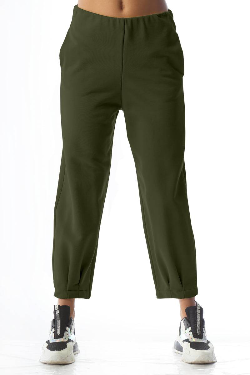 Paola T. Pantalone in cotone con pinces Promozione