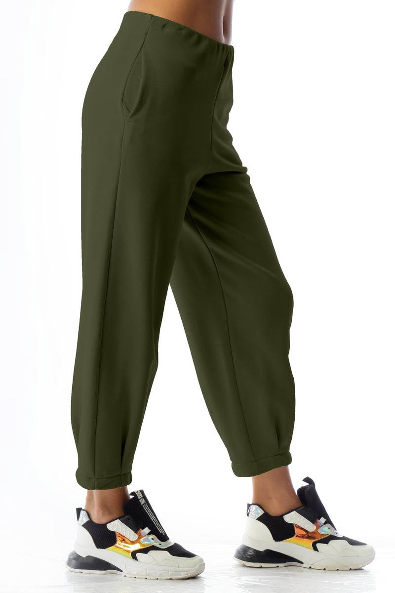 Paola T. Pantalone in cotone con pinces Promozione